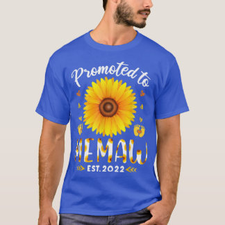 Camiseta Promovido À Memaw Est 2022 Girassóis Nova Memória