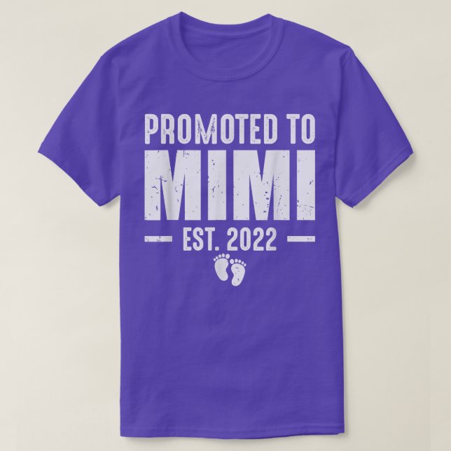 Camiseta Promovido A Mimi Est 2022 Nova Gravidez Nana Annou (Frente do Design)
