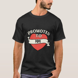 Camiseta Promovido A Mimi Pregnancy Anunciando Revelação Gi