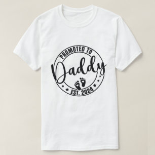 Camiseta promovido a papai 2024 , Primeiro Dia dos Pais 202