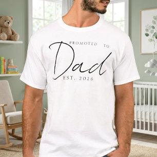 Camiseta Promovido a Papai Clássico Ano de Fundação Design