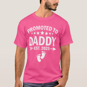 Camiseta Promovido a Papai Est 2025 Em Breve Novo Pai Dia d