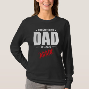 Camiseta Promovido a Papai Novamente 2023 Anúncio de Grav