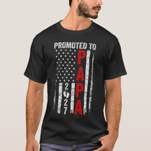 Camiseta Promovido a Papai Patriota 2027 Primeira Vez Novo