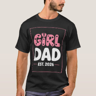 Camiseta Promovido a Papai Uma Menina Est 2026 Novo Pai Pri