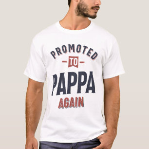 Camiseta Promovido a Pappa novamente Pai avô