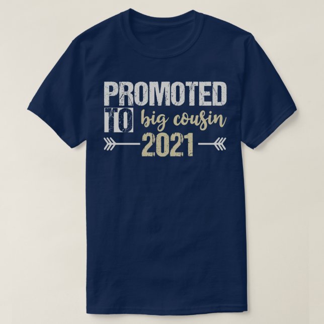 Camiseta Promovido a primo grande (Frente do Design)