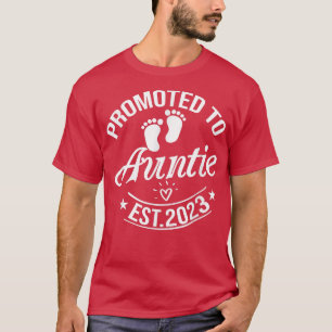 Camiseta Promovido À Tia 2023 Anúncio De Gravidez Aun