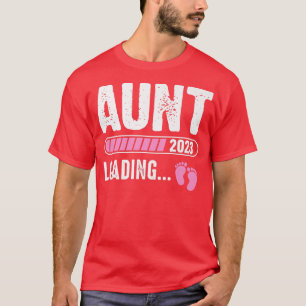 Camiseta Promovido À Tia 2023 Carregando A Gravidez De Bebê