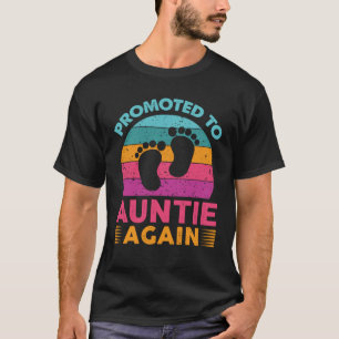 Camiseta Promovido A Tia De Novo Nivelando Vintage Até Au