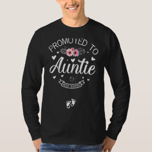 Camiseta Promovido a tia Engraçada Dia das Mães Presente
