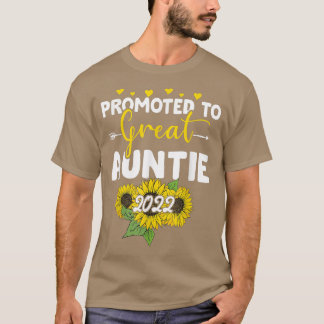 Camiseta Promovido À Tia Excelente 2022 Girassol