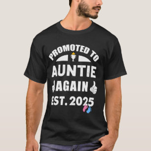 Camiseta Promovido a Tia Novamente 2025 Revelação de Gravid