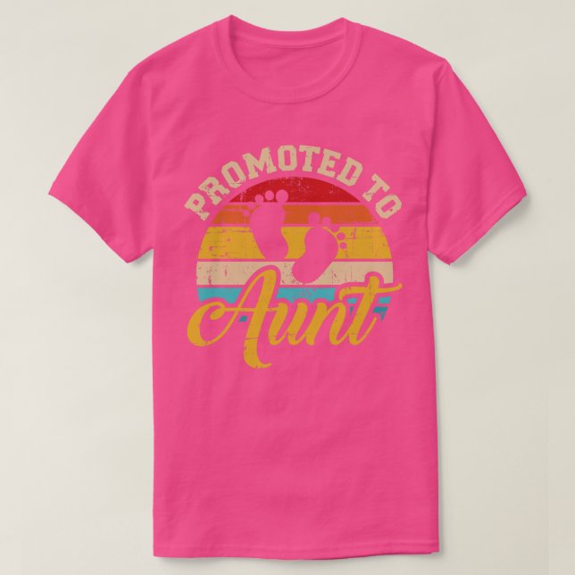 Camiseta Promovido a tia vintage (Frente do Design)