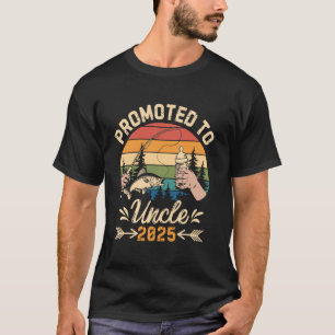 Camiseta Promovido a Tio 2025 Novo Tio Amante da Pesca Dive