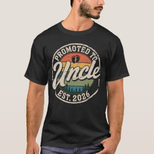 Camiseta Promovido a Tio Est 2026 Anúncio de Gravidez 