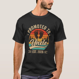 Camiseta Promovido a Tio Est 2026 Avós Bebê Anúncio