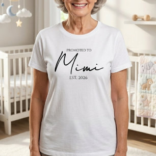 Camiseta Promovido a Vovó Clássico Ano de Fundação Design