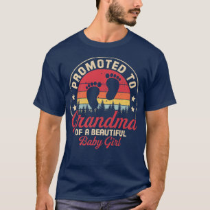 Camiseta Promovido À Vovó De Uma Linda Menina Nova G