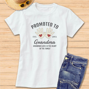 Camiseta Promovido à vovó e manchetes vovó