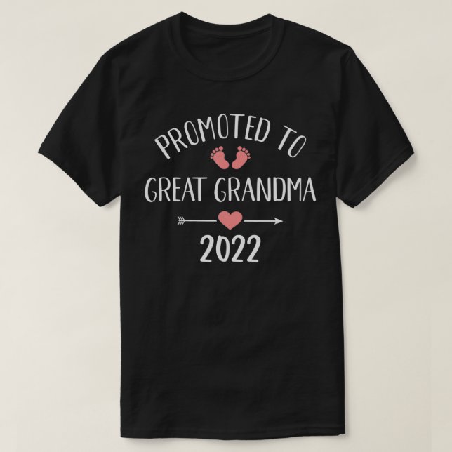 Camiseta Promovido à vovó excelente 2022 para gravidez anno (Frente do Design)