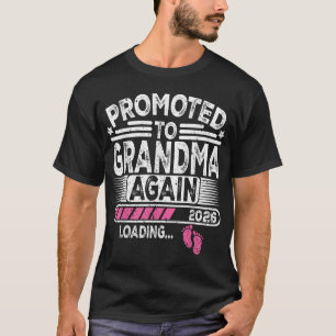 Camiseta Promovido À Vovó Novamente. 2026 Carregando Engraç