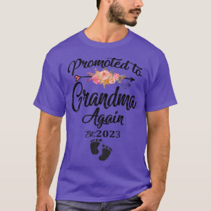 Camiseta Promovido À Vovó Novamente Em 2023 Para Ser Nova G