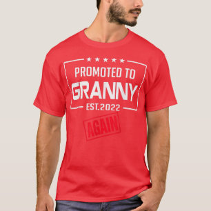 Camiseta Promovido A Vovó Novamente No Ano Da Gravidez Do A