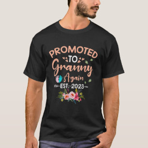 Camiseta Promovido A Vovó Novamente No Ano Da Gravidez Do A