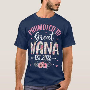 Camiseta Promovido Ao Anúncio De Gravidez Nana Est 2022 Exc
