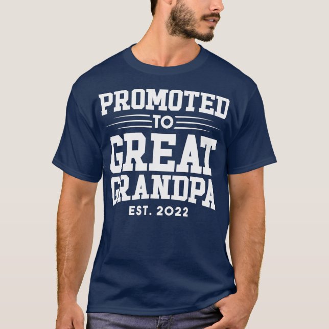Camiseta Promovido Ao Avô Excelente 2022 Novo Avô Excelente (Frente)