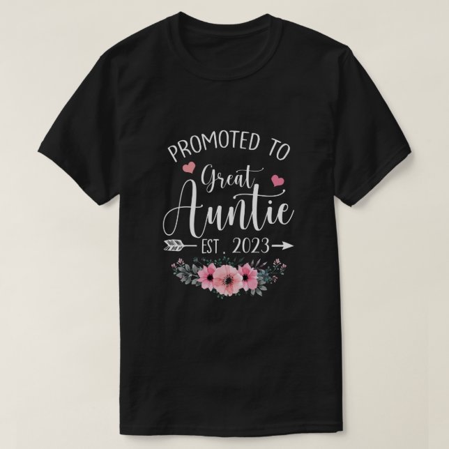 Camiseta Promovido Ao Dia de as mães Da Tia Excelente Est 2 (Frente do Design)