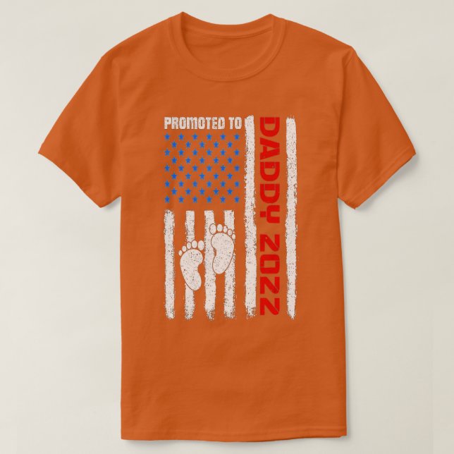 Camiseta Promovido Ao Dia de os pais Da Primeira Vez Do Pai (Frente do Design)