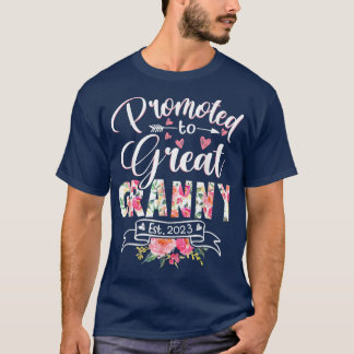 Camiseta Promovido ao Excelente Granny Est 2023 Floral Firs