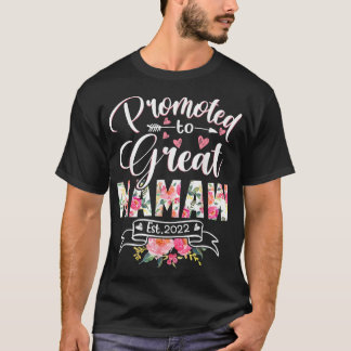 Camiseta Promovido ao Excelente Mamaw Est 2022 Floral pela 