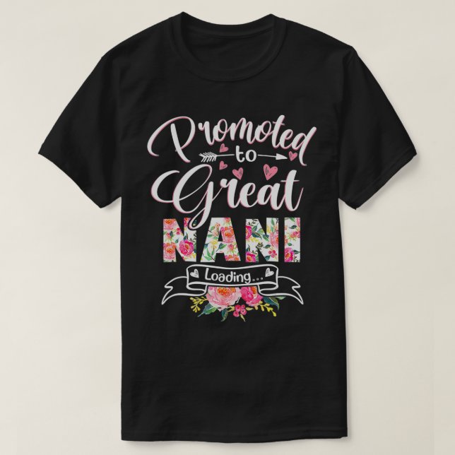 Camiseta Promovido ao Excelente Nani Est 2022 Floral pela p (Frente do Design)