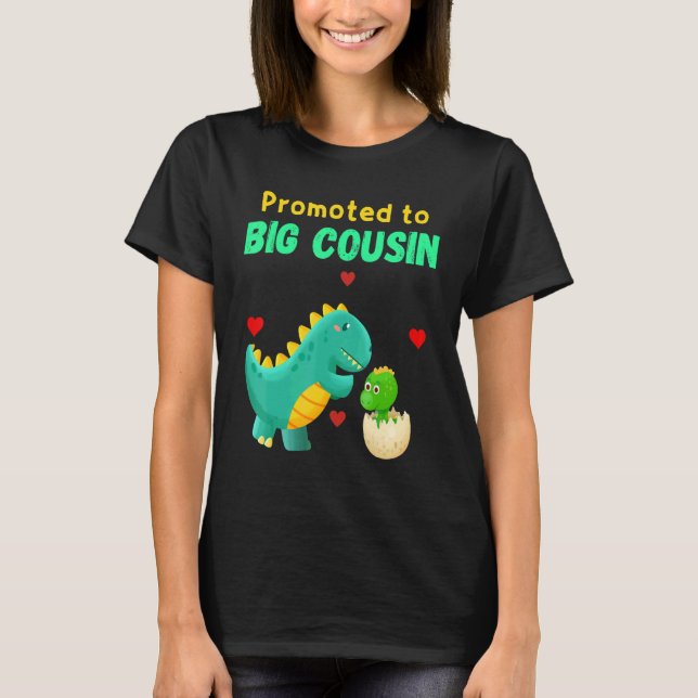 Camiseta Promovido Ao Grande Primo Dinossauro Eu Amo O Bebê (Frente)