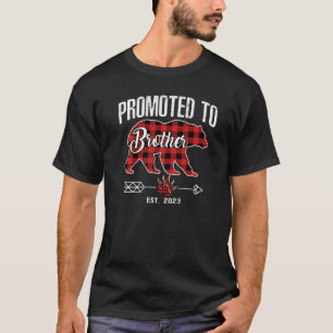 Camiseta Promovido Ao Irmão 2023 Bear Pajama Red Xadrez Buf