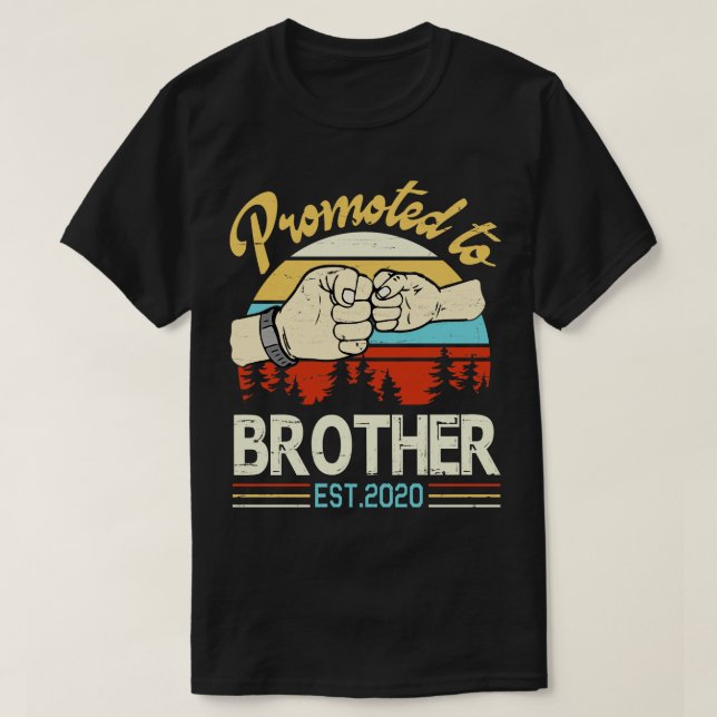 Camiseta Promovido Ao Irmão Est 2020 Feliz Pai S (Frente do Design)