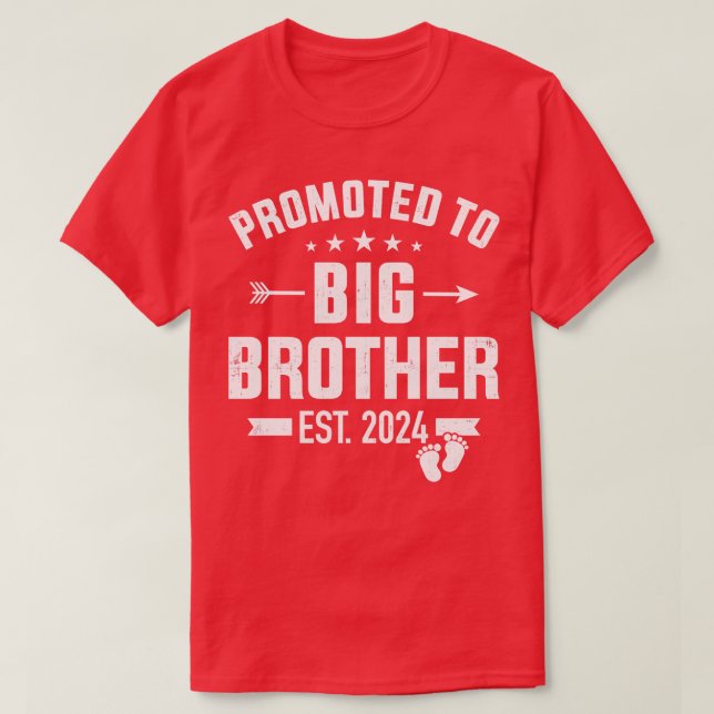 Camiseta Promovido ao irmão mais velho est 2024 para gravid (Frente do Design)