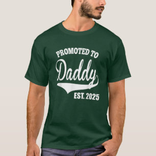 Camiseta Promovido ao Pai 2025 Novo papai engraçado