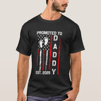 Camiseta Promovido ao Pai EST 2025 Patriótico Americano