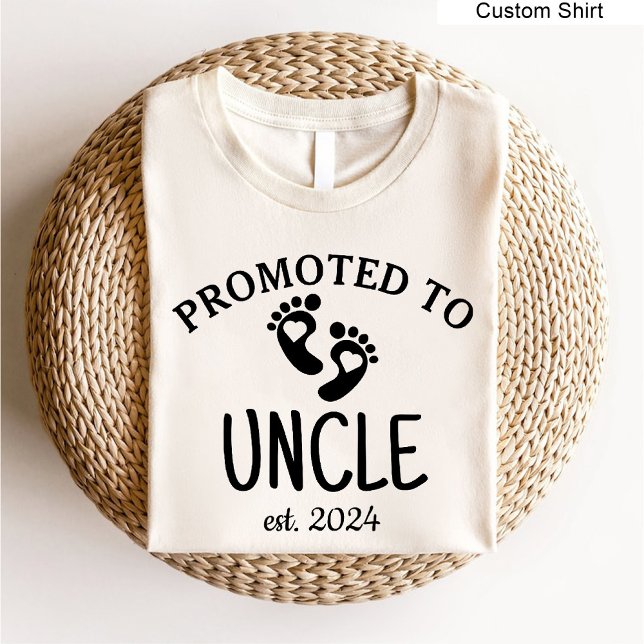 Camiseta Promovido ao Tio / Anúncio de gravidez branco (Promoted to Uncle / Pregnancy announcement white T-Shirt)