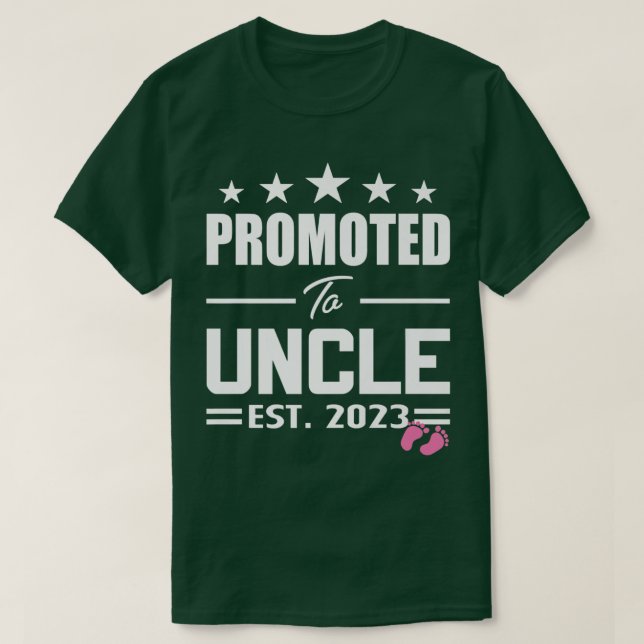 Camiseta Promovido ao Tio É uma Garota no Est 2023 Novo Exc (Frente do Design)