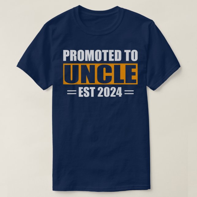 Camiseta Promovido Ao Tio Est 2024 Anúncio De Gravidez (Frente do Design)