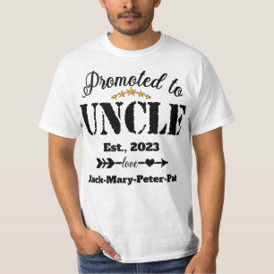 Camiseta Promovido Ao Tio Levado Ao Tio Legal Guncle