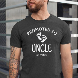 Camiseta Promovido ao Tio / Primeira Vez Novo Tio Bebê