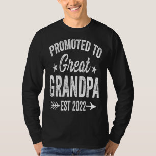 Camiseta Promovido Ao Vovô Excelente 2022 Dia Pai Nova Gran