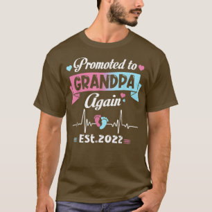 Camiseta Promovido Ao Vovô Novamente Na Gravidez Do Ano De
