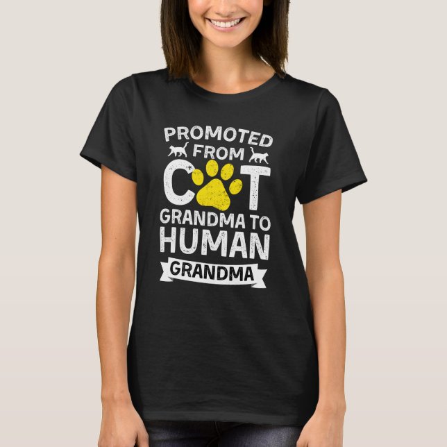Camiseta Promovido Da Avó Gato À Vovó Humana (Frente)